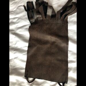 brown handmade leather bag